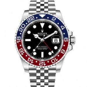 rolex gmt master ii pepsi jubilee black dial