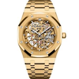 Audemars Piguet Royal Oak Double Balance Wheel Openworked 18K Yellow Gold Skeleton Luxury Watch