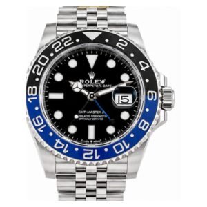 rolex gmt master ii batman 126710blnr jubilee watch