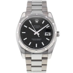 Rolex Oyster Perpetual Date Black Dial Automatic Swiss Luxury Watch