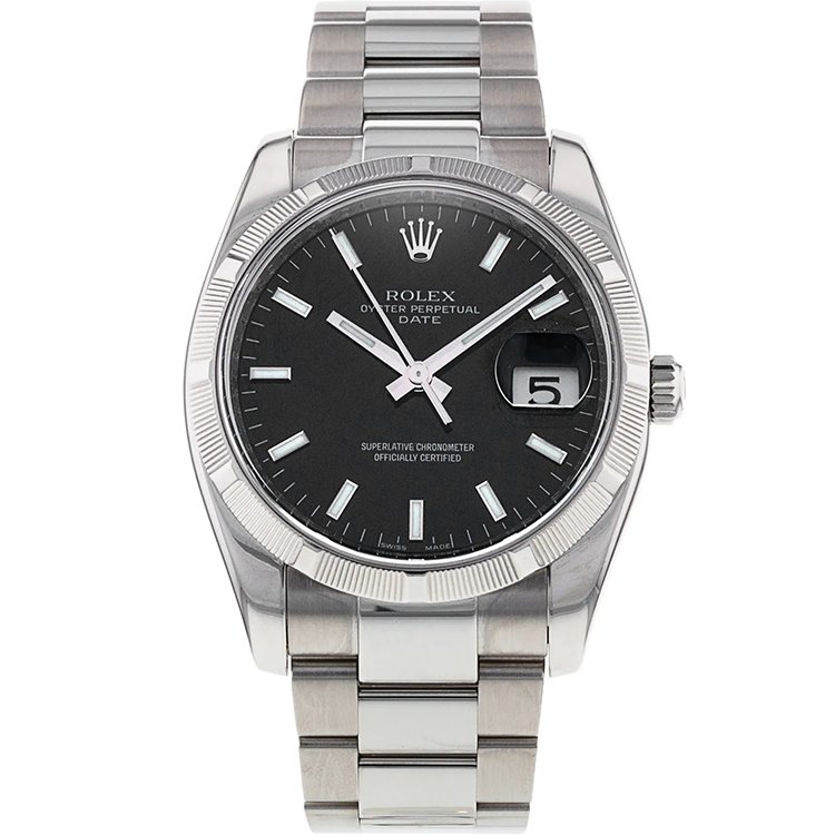 Rolex Oyster Perpetual Date Black Dial Rolex Oyster Perpetual Date Black Dial Automatic Swiss Luxury Watch