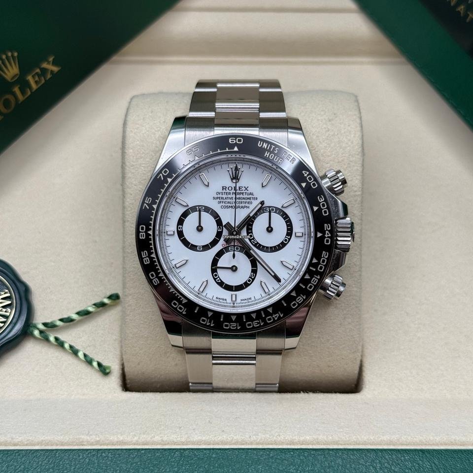 Rolex Daytona 126500LN Panda Rolex Daytona 126500LN Panda white dial black chronograph counters