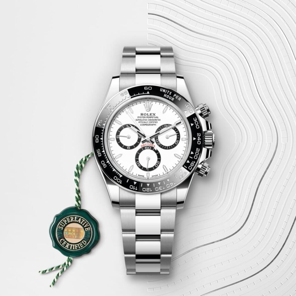 Rolex Daytona 126500LN Panda white dial black chronograph counters
