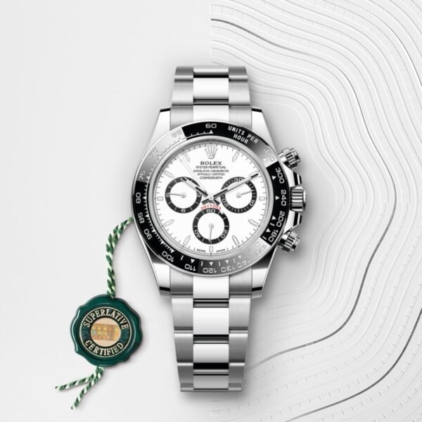 Rolex Daytona 126500LN Panda white dial black chronograph counters