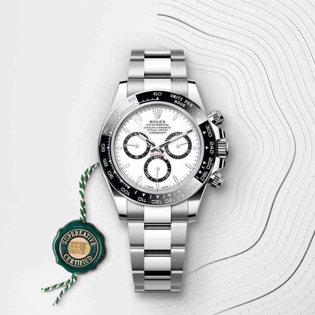 Rolex Daytona 126500LN Panda white dial black chronograph counters